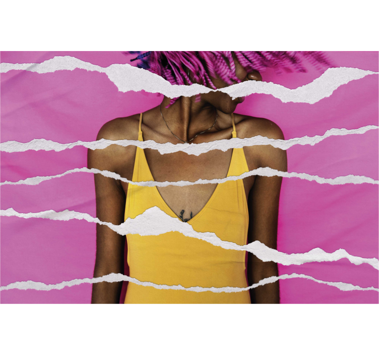 Torn Paper Effect art deco blind - TenStickers