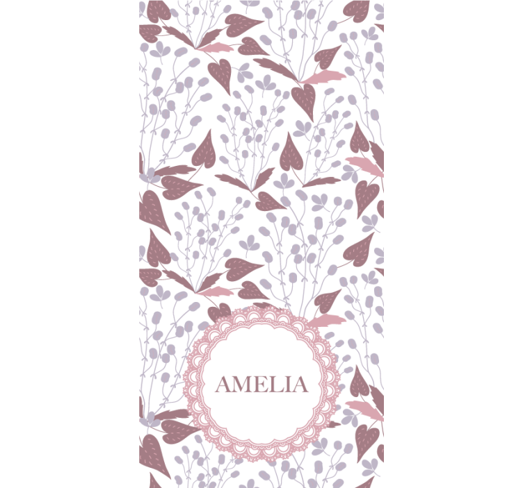 CUSTOM NAME FLOWER PATTERN blind flowers and plants - TenStickers