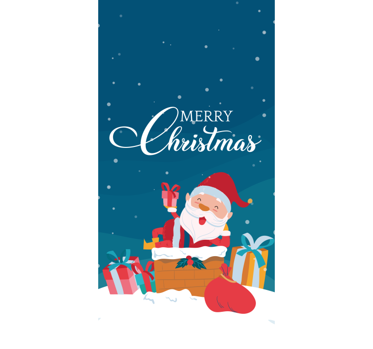 Santa Claus surrounded blind original - TenStickers