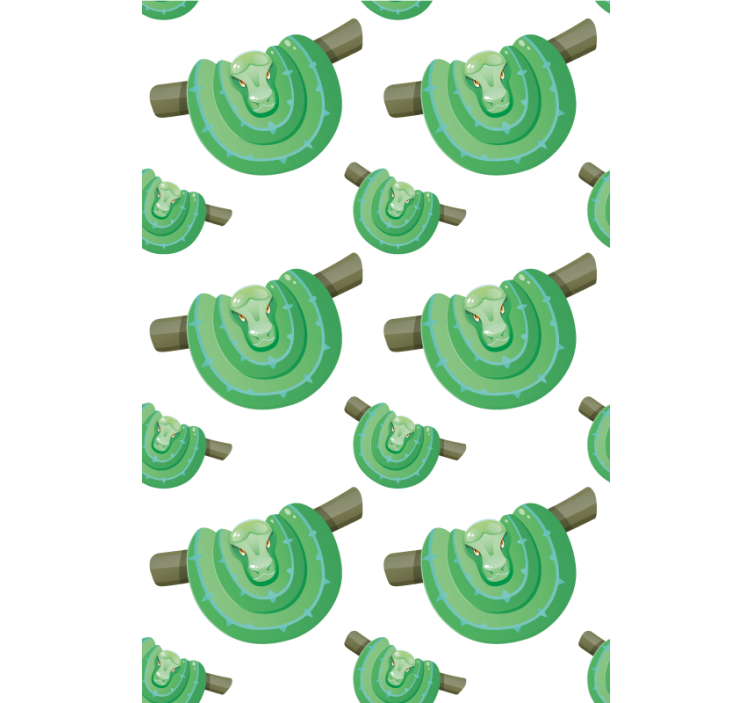 Green Snakes Pattern animals blind - TenStickers