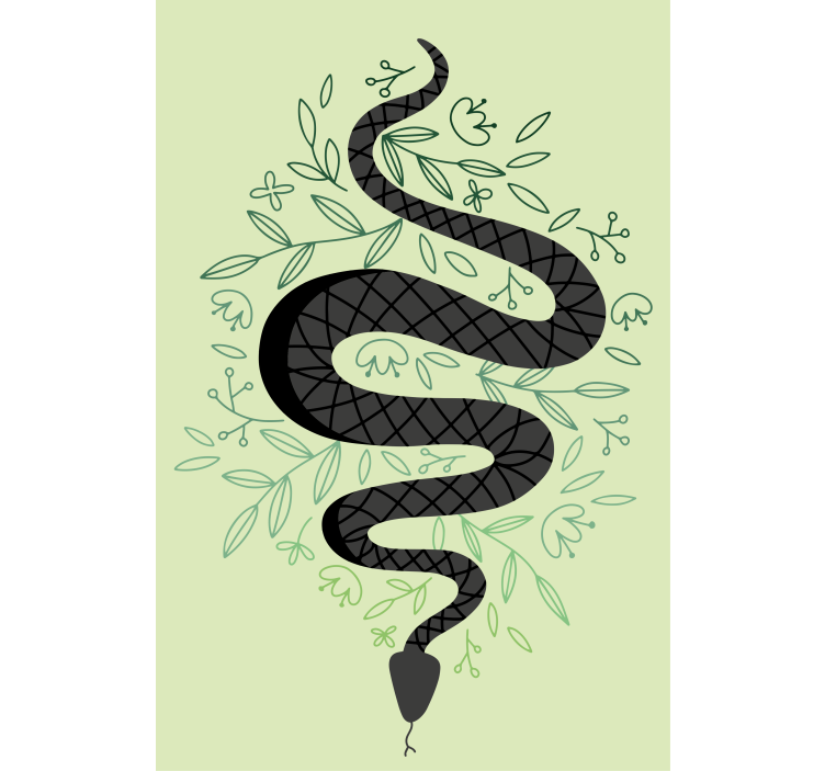 Snake with Leaves animals blind - TenStickers