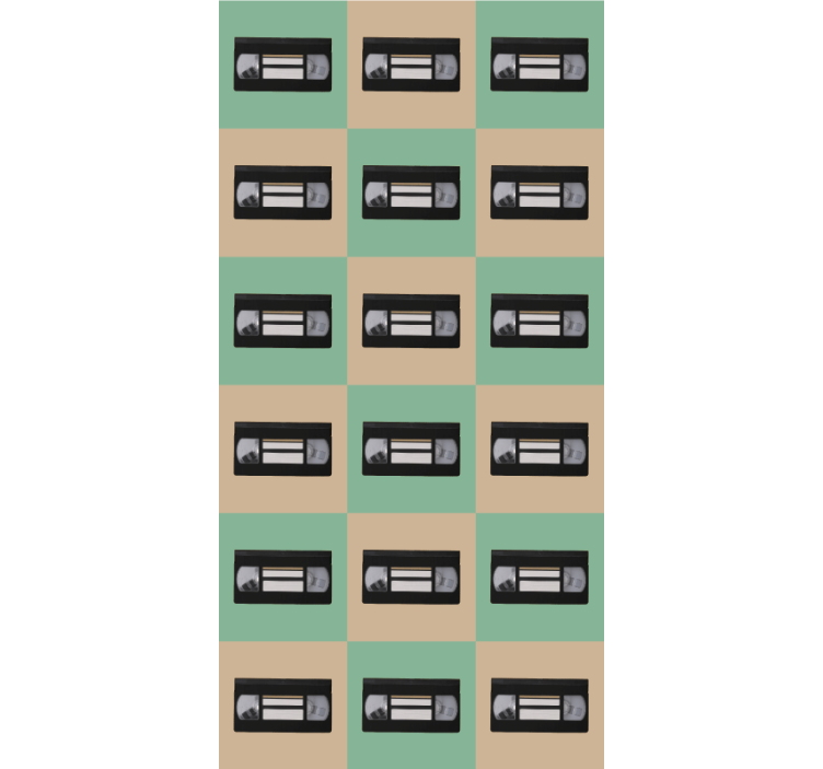 Retro roller blind in retro tape design - TenStickers
