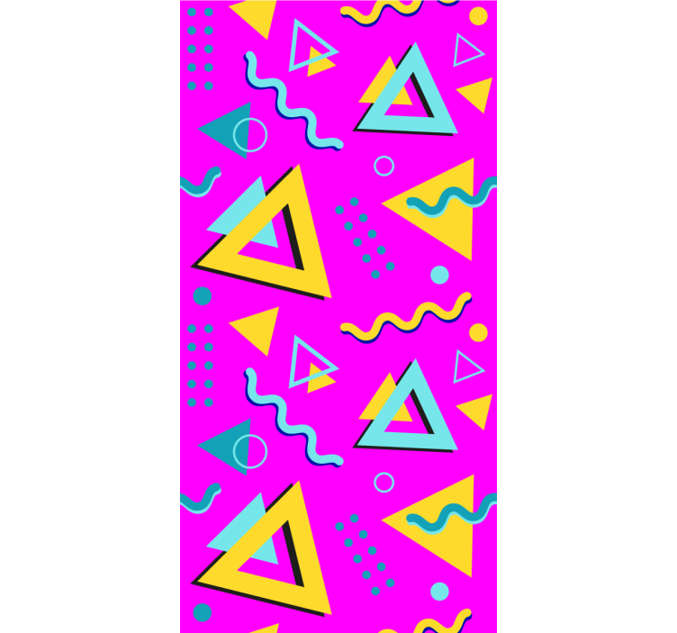 Retro roller blind in retro triangles pattern - TenStickers