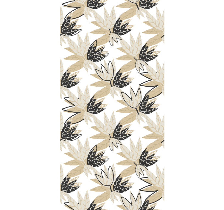 Stylish Leaf Motif blind flowers and plants - TenStickers