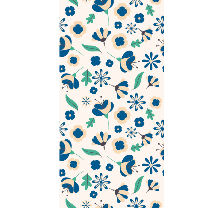 Botanical Floral Pattern blind flowers and plants - TenStickers