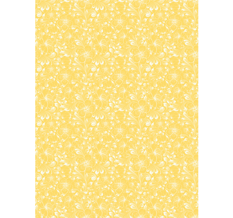 Delicate yellow motif floral roller blind - TenStickers