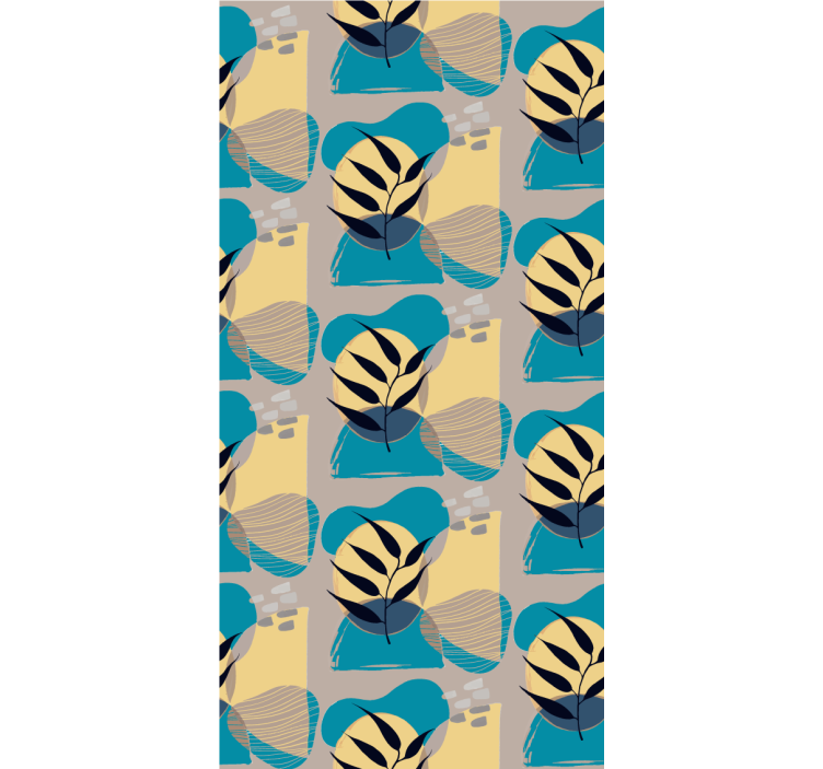 African style blue pattern roller blind - TenStickers