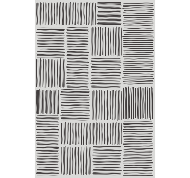 Pattern roller blind stripe black and grey - TenStickers