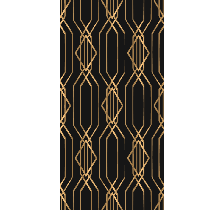 Geometric gold patterns elegant blind - TenStickers