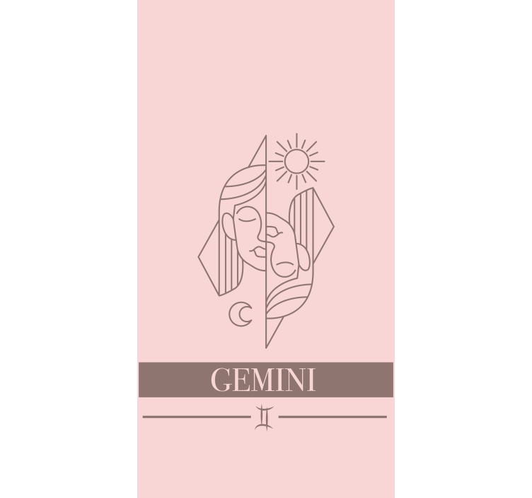 Gemini pink card zodiac sign Teenage blind - TenStickers
