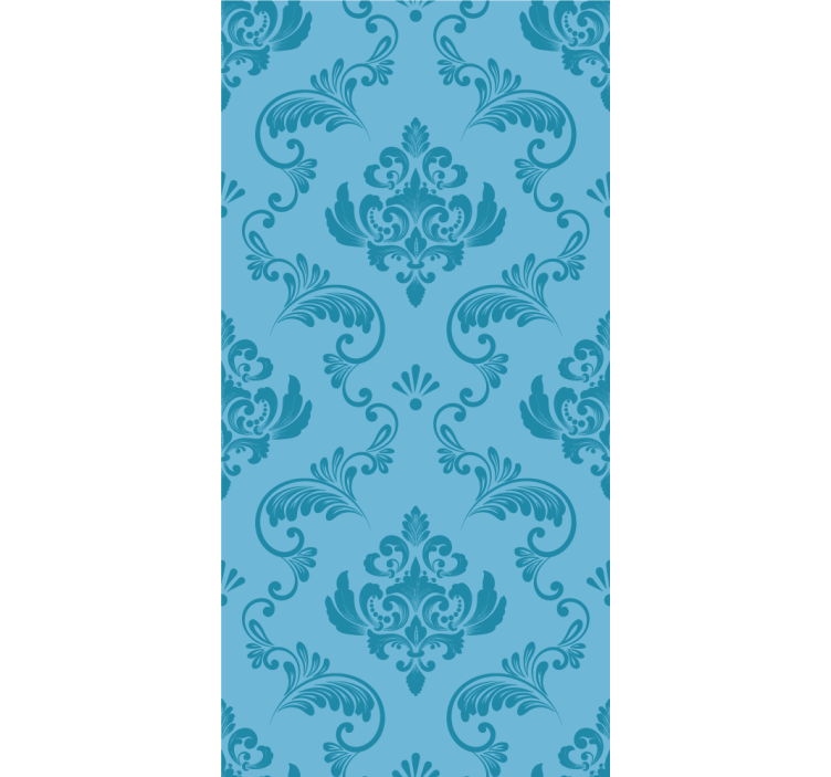 Blue Damask pattern elegant blind - TenStickers