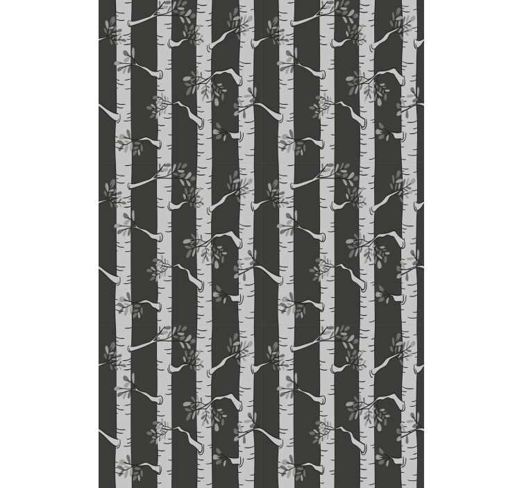 Birch Black and Grey Pattern tree blind - TenStickers