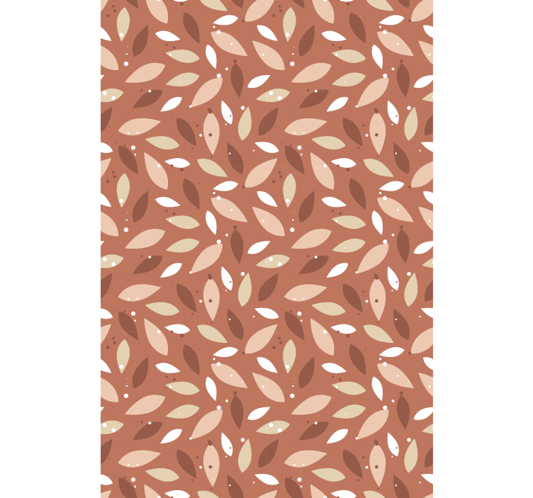Leafy brown pattern blind flowers and plants - TenStickers
