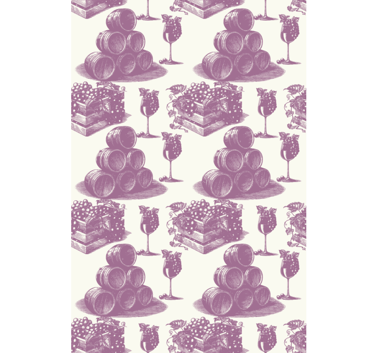 French vintage pattern in violet Classic blind - TenStickers