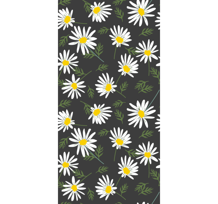 Daisy Floral Pattern blind flowers and plants - TenStickers