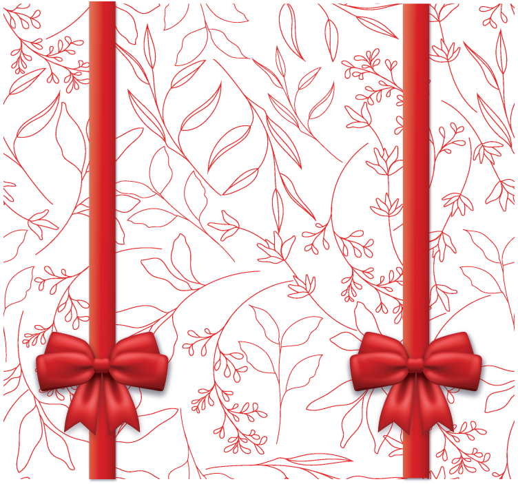 floral pattern with ties Romantic blind - TenStickers