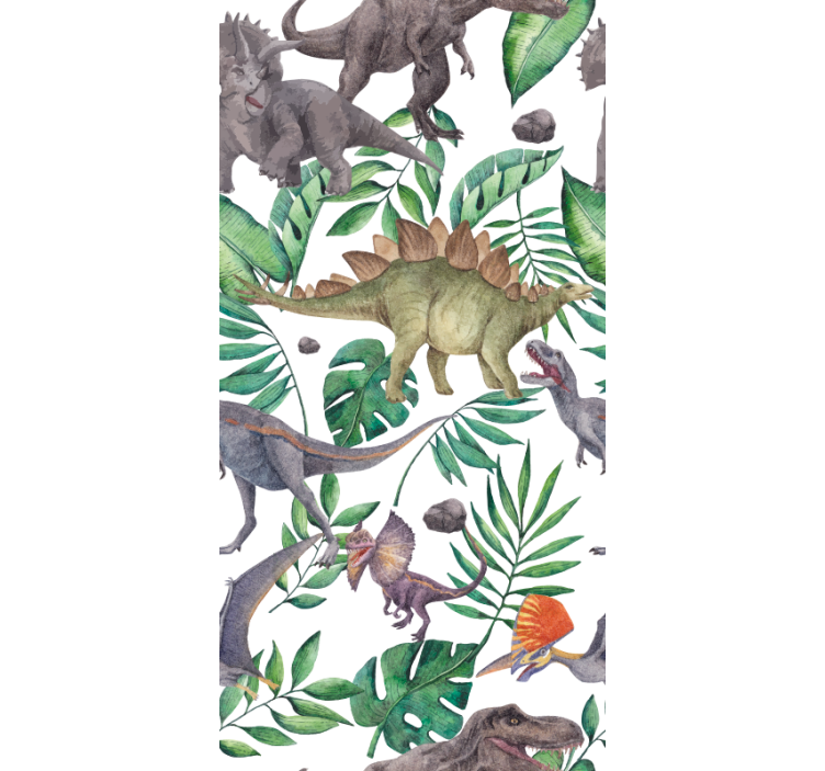 jurassic watercolor pattern Dinosaur blind - TenStickers