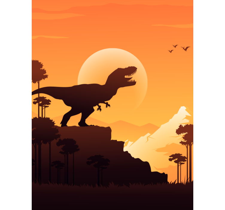 T-Rex silhouette Dinosaur blind - TenStickers