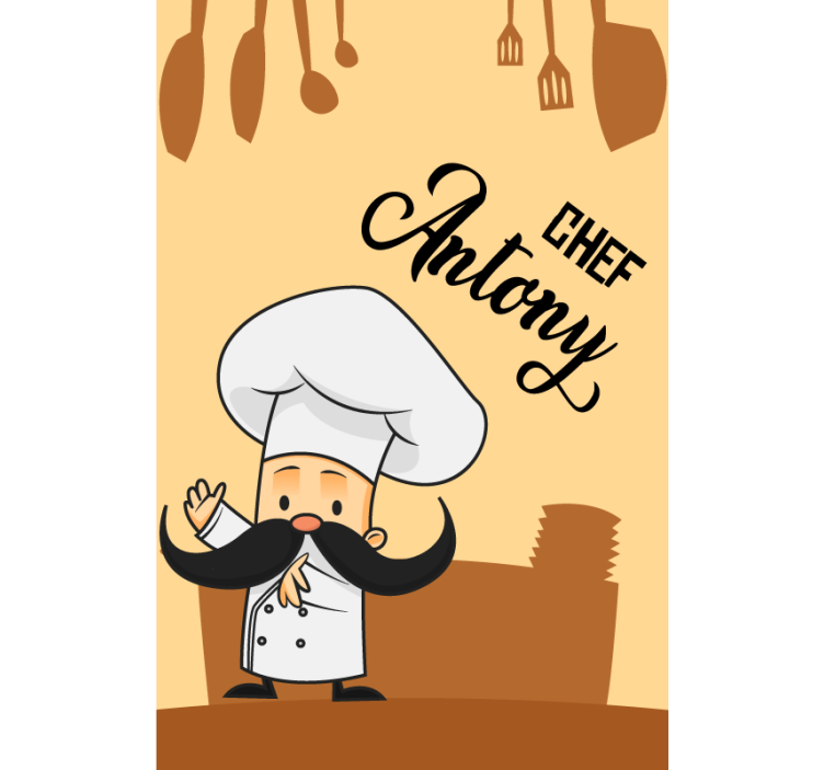 Personalized Chef blind kitchen - TenStickers