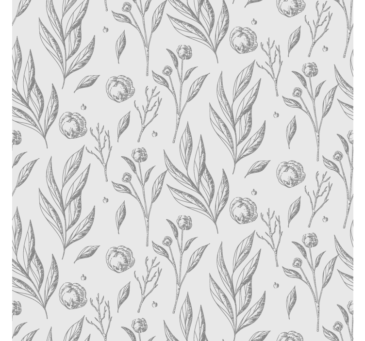 Gray floral pattern Nordic blind - TenStickers
