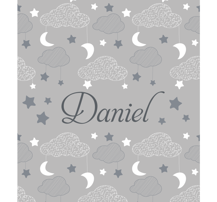 Gray starry clouds Custom printed window shade - TenStickers