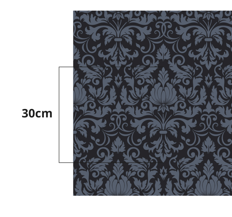 dark damask ornaments Classic blind - TenStickers