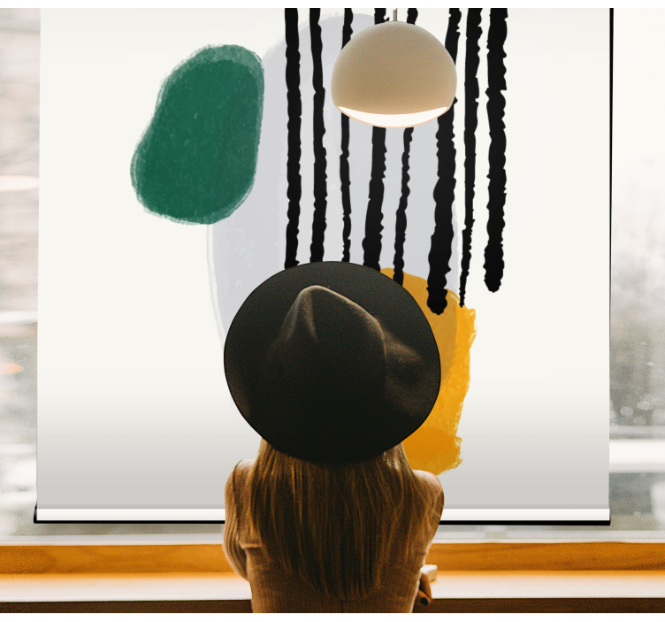 ABSTRACT SHAPES WITH LINES modern blind - TenStickers