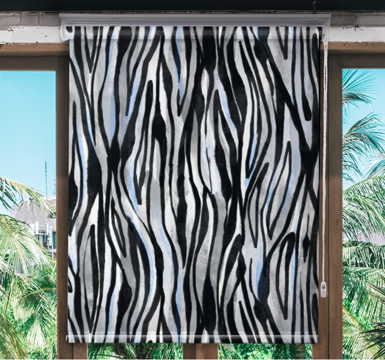 Abstract zebra stripes pattern roller blind - TenStickers