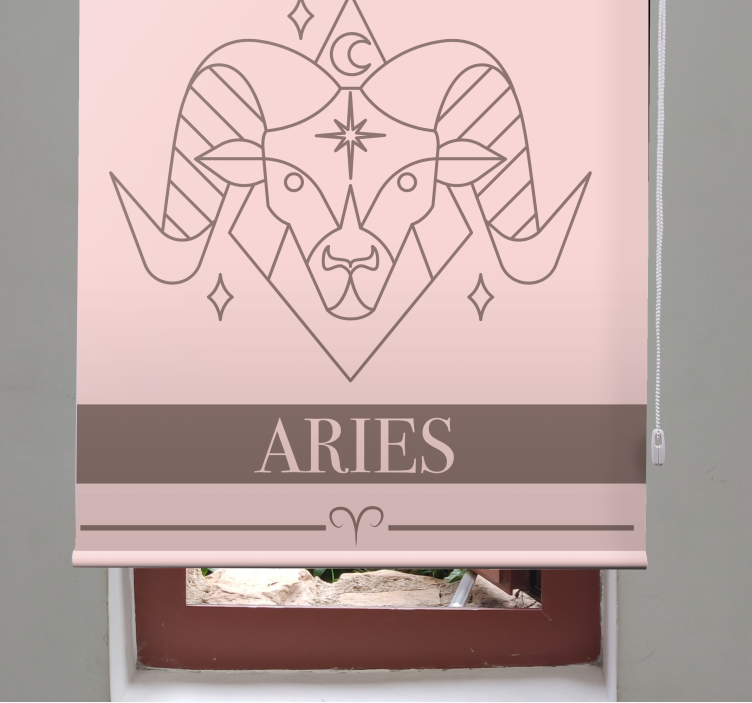 Aries zodiac symbol text blind - TenStickers