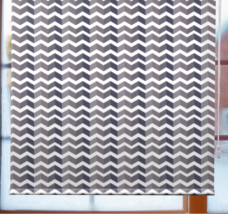 Black and white zig zag Living room blind - TenStickers