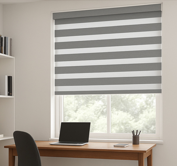 Blind office grey stripes - TenStickers