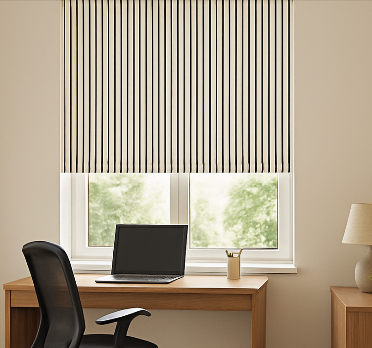 Blind office vertical black lines - TenStickers