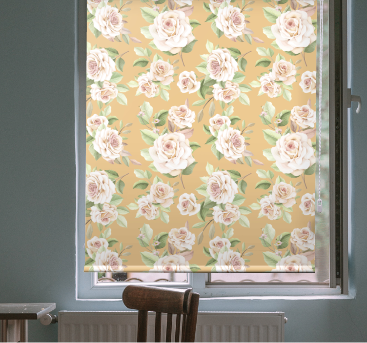 Blooming rose pattern blind flowers and plants - TenStickers