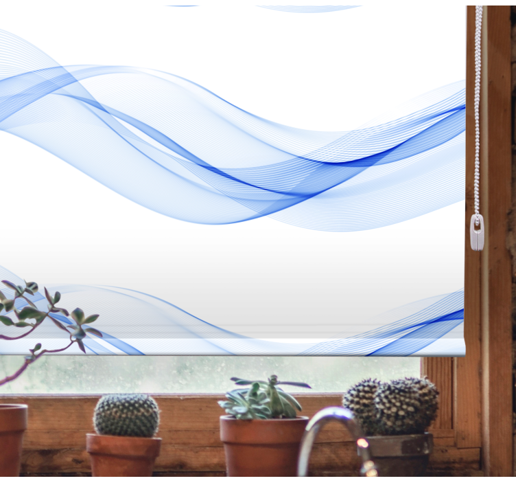 Blue wave Silhouette Living room blind - TenStickers
