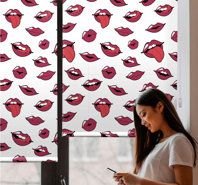 Bold Lip Patterns fun blind - TenStickers