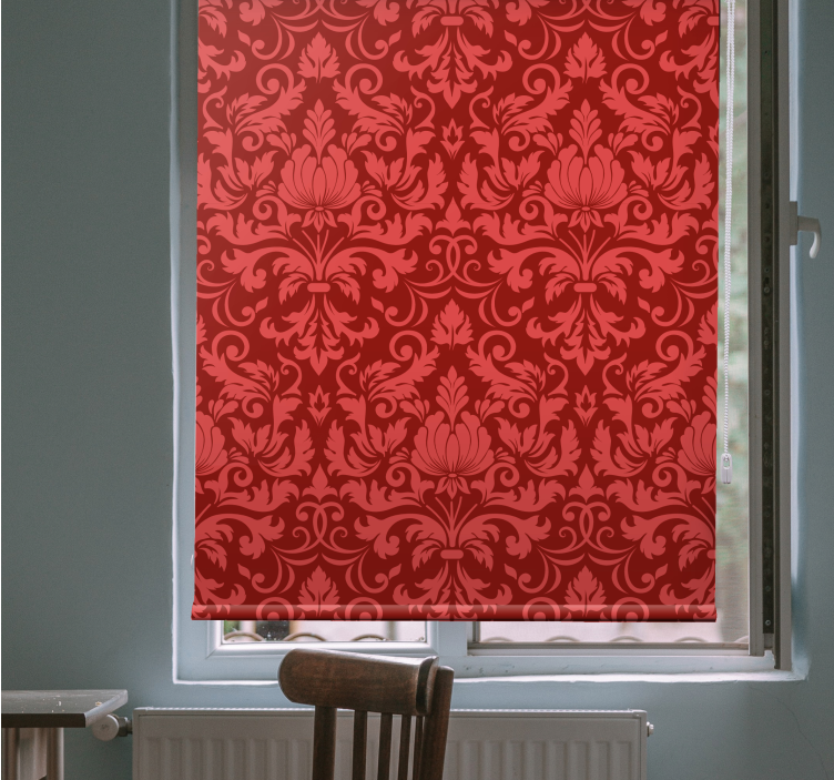 Red botanical grace elegant blind - TenStickers