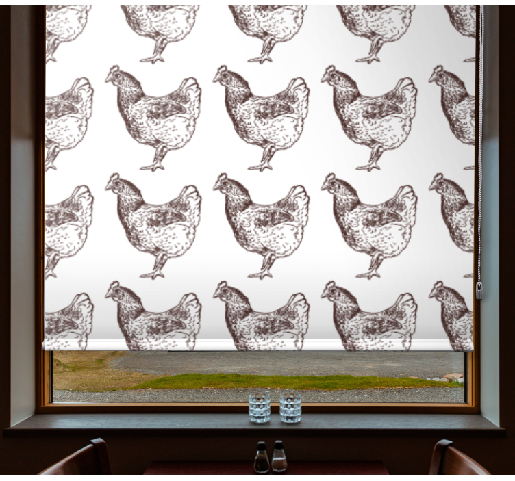 Charming Chicken Pattern animals blind - TenStickers