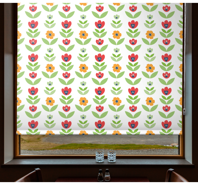 Charming Floral Pattern blind flowers and plants - TenStickers