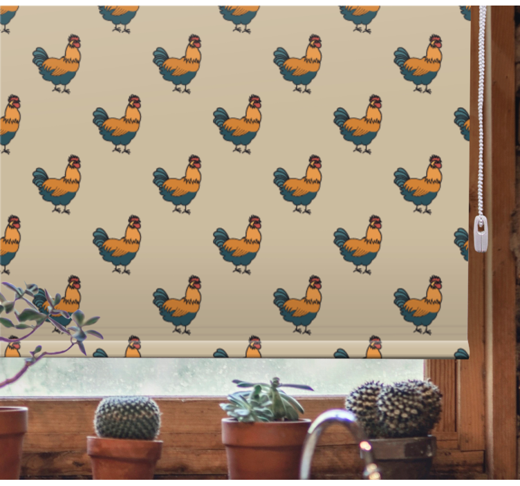 Charming Rooster Pattern animals blind - TenStickers