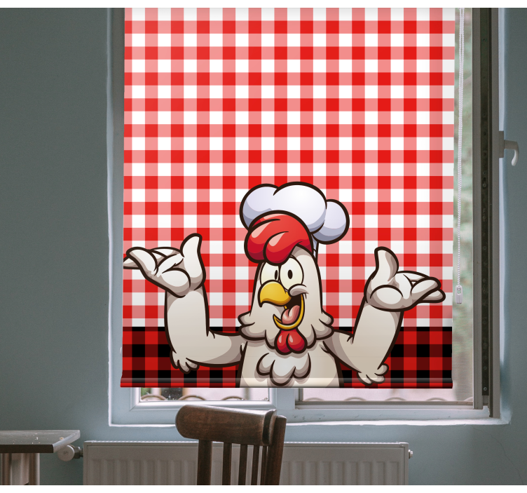 Chef rooster character animals blind - TenStickers