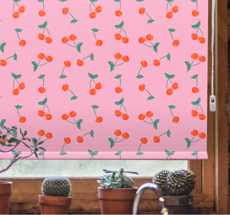 Cherry blossom motif blind kitchen - TenStickers