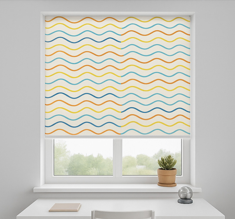 Colored wavy lines blind teens - TenStickers