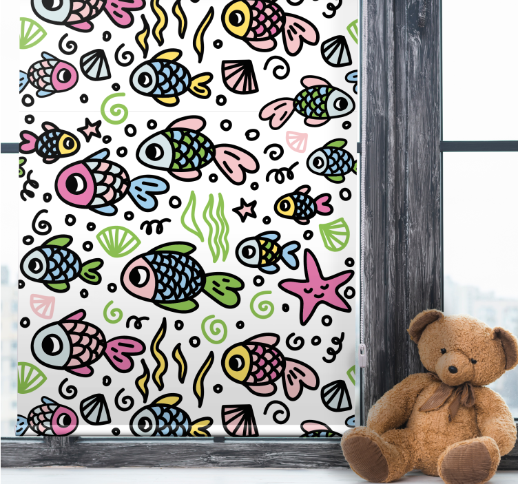Colorful fish patterns animals blind - TenStickers