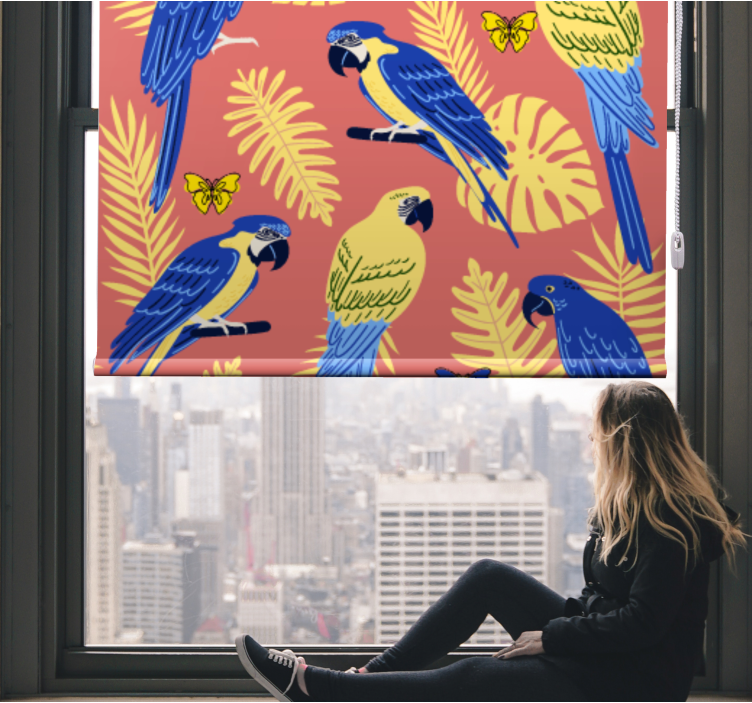 Colorful Parrots Display animals blind - TenStickers
