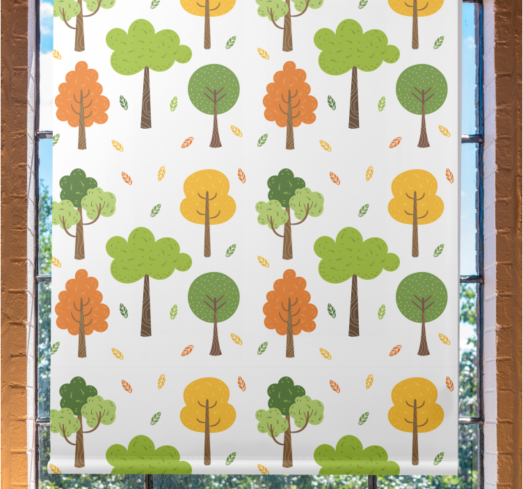 Colorful Pattern tree blind - TenStickers