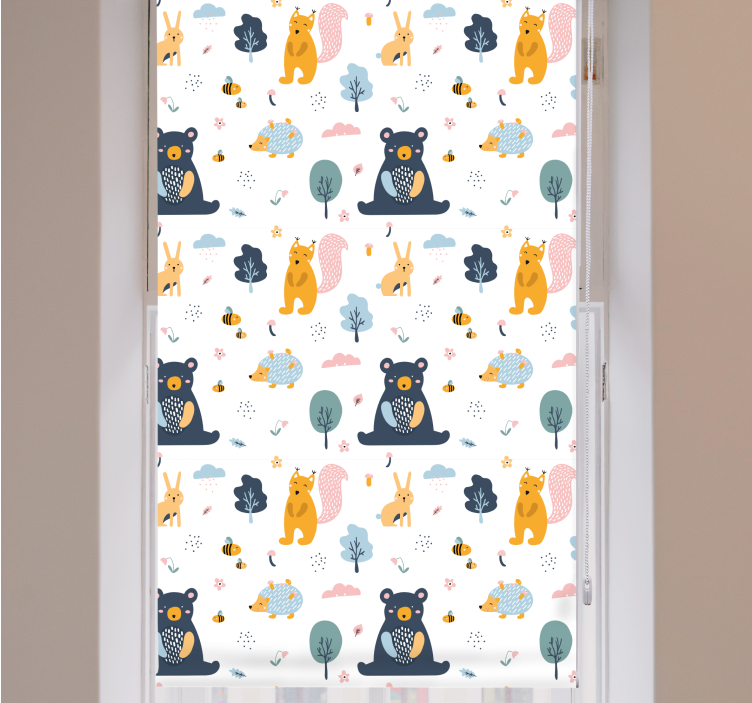 Colorful squirrels and teddy bears blind - TenStickers