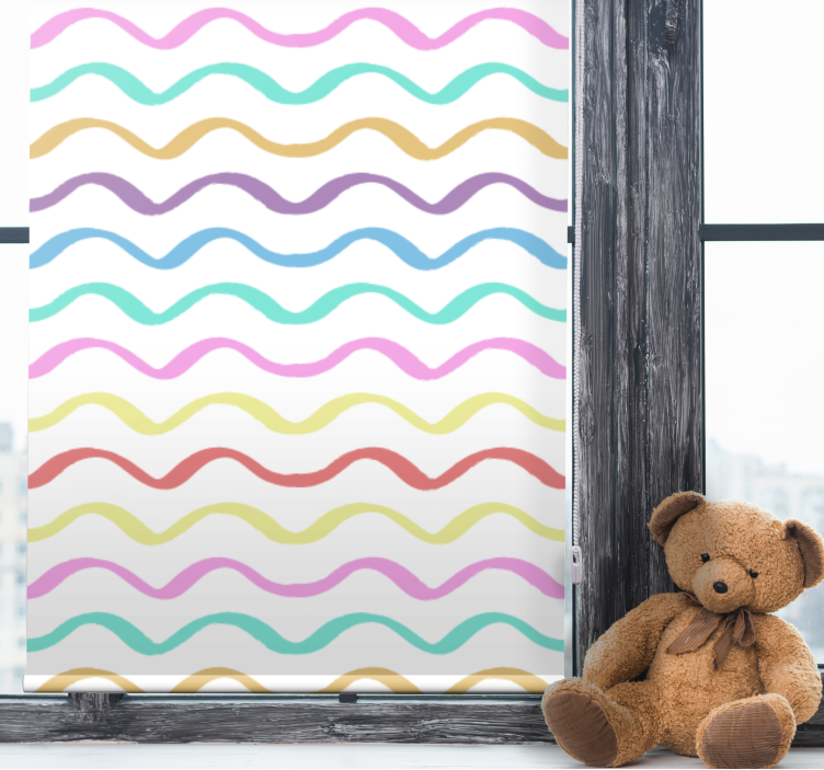 Colorful wavy lines blind children - TenStickers