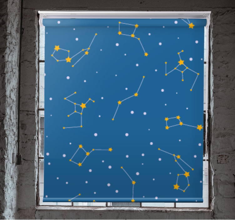 Constellation pattern design blind blue - TenStickers
