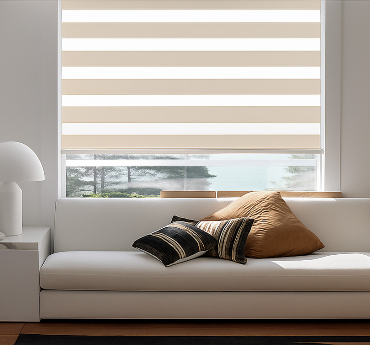 Cream and white horizontal classic blind - TenStickers