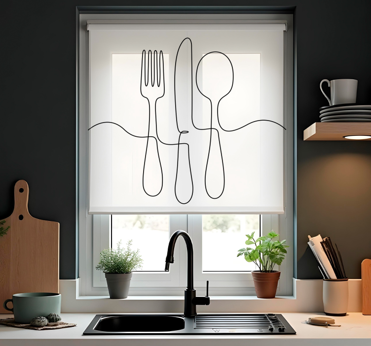 Culinary implements blind kitchen - TenStickers